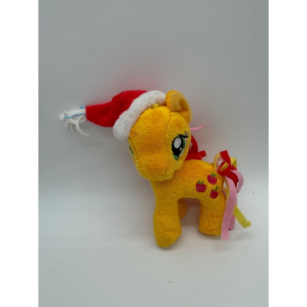 My Little Pony Applejack Christmas Plush Santa Hat 2014 Hasbro Yellow 5 Inch